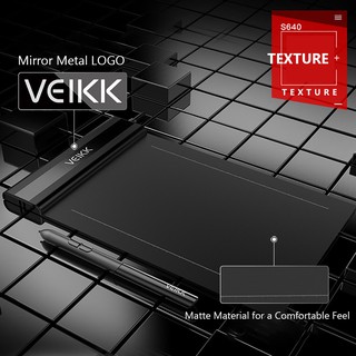 VEIKK S640 เมาส์ปากกาดิจิตอล 6x4นิ้ว พร้อมปากกา 8193