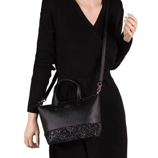 Kate Spade INA Greta Court Glitter Crossbody กระเป๋าสะพายใบเล็กสุดน่ารัก วัสดุหนัง Saffiano