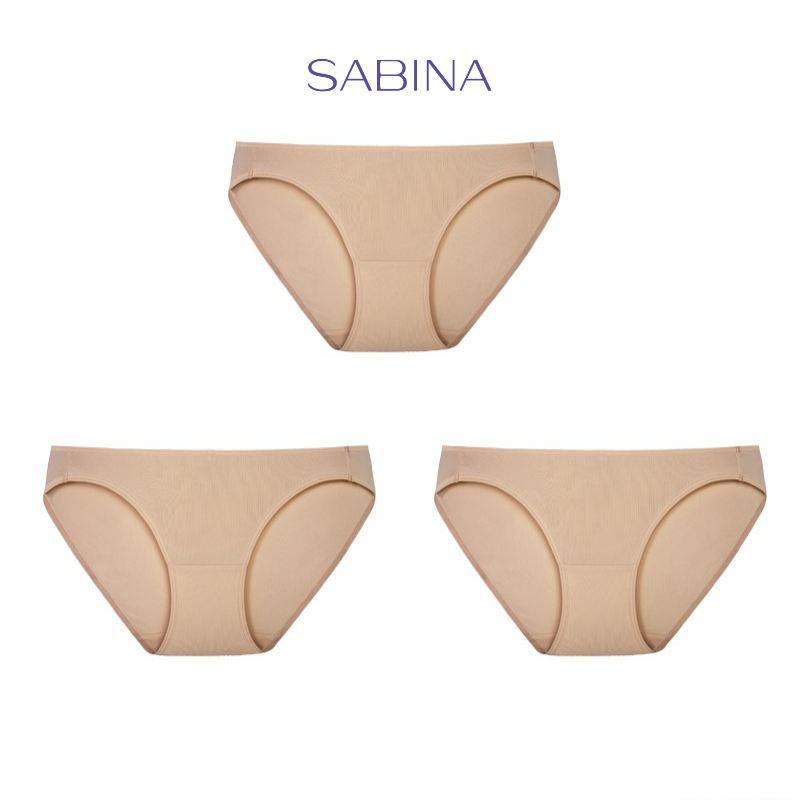 Sabina กางเกงชั้นใน (Set 3 ชิ้น) (ทรง Bikini Sexy) รุ่น Panty Zone รหัส SUZ1106CD สีเนื้อเข้ม