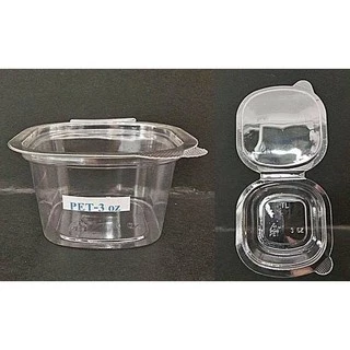 ถ้วยใส่น้ำจิ้ม พร้อมฝาปิด PET 1,2,3 ออนซ์ (50ชิ้น) ถ้วยน้ำจิ้ม กระปุกน้ำจิ้ม กระปุกใส่น้ำจิ้ม กระปุก น้ำจิ้ม