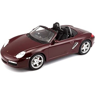 รถโมเดลสะสม สเกล 1:18 รุ่น Maisto-31123 Porsche Boxster S หน้ารถท้ายรถและประตูเปิดได้