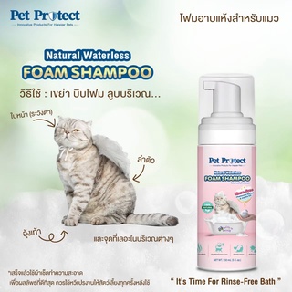 Pet Protect โฟมอาบน้ำแห้ง กำจัดแบคทีเรีย และบำรุงขนสัตว์ จากธรรมชาติ100%