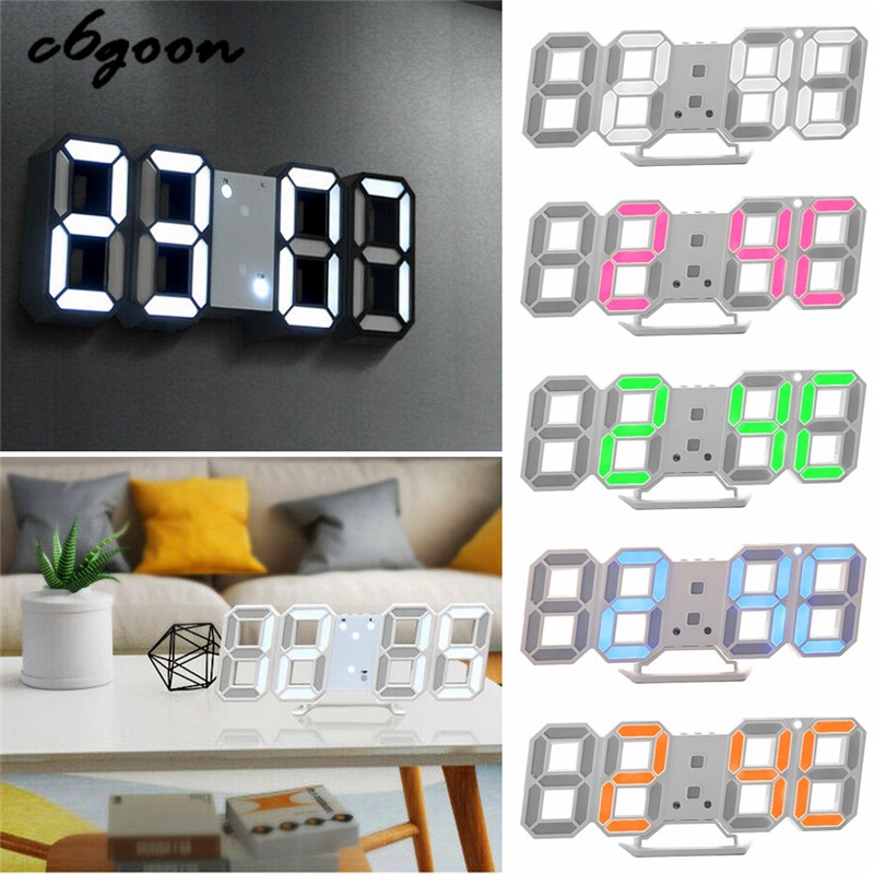 [ราคาจำกัดเวลา] Noiseless LED Digital Display Alarm Clock USB/Battery ...