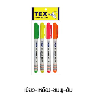 TEX HI-LITER 4110 แพ็ค 4 ด้าม (มีให้เลือก 7 สี)