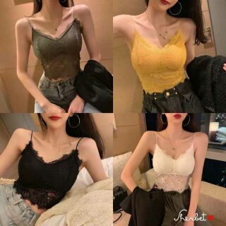 สายเดี่ยวลูกไม้ซีทรู สุดSexy
ทรงเข้ารูปสวย ตัวเสื้อเสริม