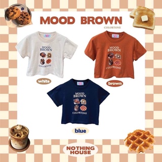 เสื้อครอป mood brown (ป้ายnothing house)