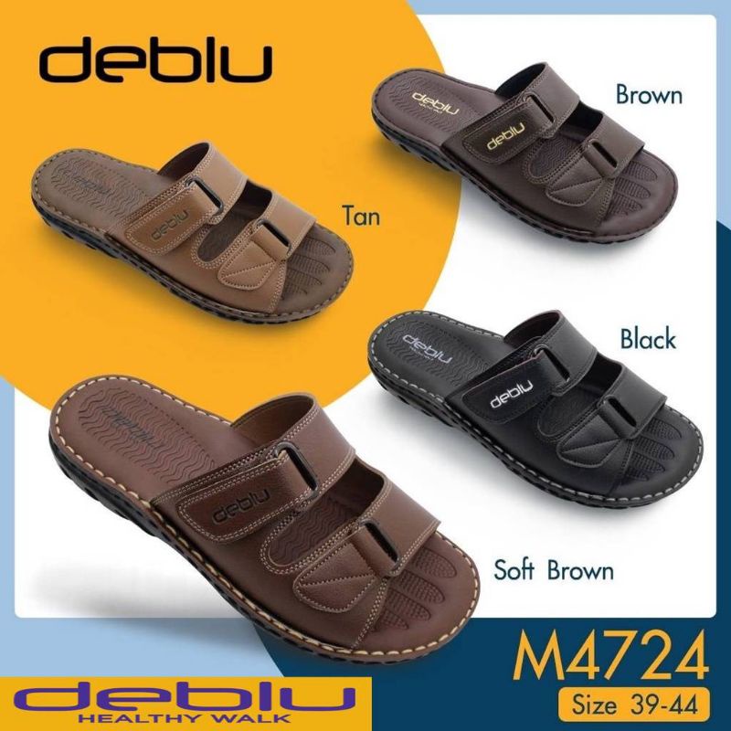 Nfshoes ถูกสุด! รองเท้าแตะผู้ชาย รองเท้าแตะเพื่อสุขภาพ Deblu รุ่น M4724  (ปรับสายได้) พื้นนุ่ม น้ำหนักเบา แท้ 100% | Shopee Thailand