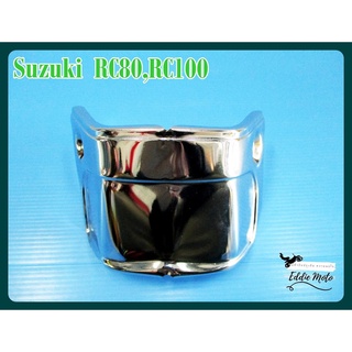 SUZUKI RC80 RC100 WINDSHIELD STRAP "CHROME" // เหล็กรัดบังลม ชุบโครเมียม เงาวิบวับ สินค้าคุณภาพดี