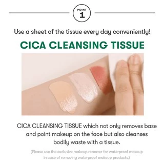 [VT] Cica Mild Cleansing Tissue 100 แผ่นทิชชู่เปียก