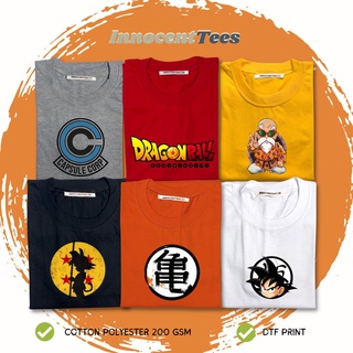 เสื้อยืด[INNOCENTTEES] DRAGON BALL Z TSHIRT II ANIME TSHIRT II SMALL TO 2XL