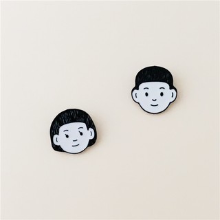 เข็มกลัดหน้าชายหญิง พิน Boy&amp;Girl Minimal