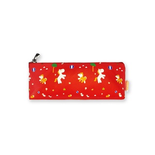 กระเป๋าดินสอ Pencil Case ลายสรรพสัตว์น่ารัก สีแดง