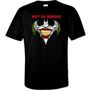 T-shirt เสื้อยืดลําลอง พิมพ์ลาย Joker "Why So Serious" สําหรับผู้ชาย Bmf Apparel S-5XL