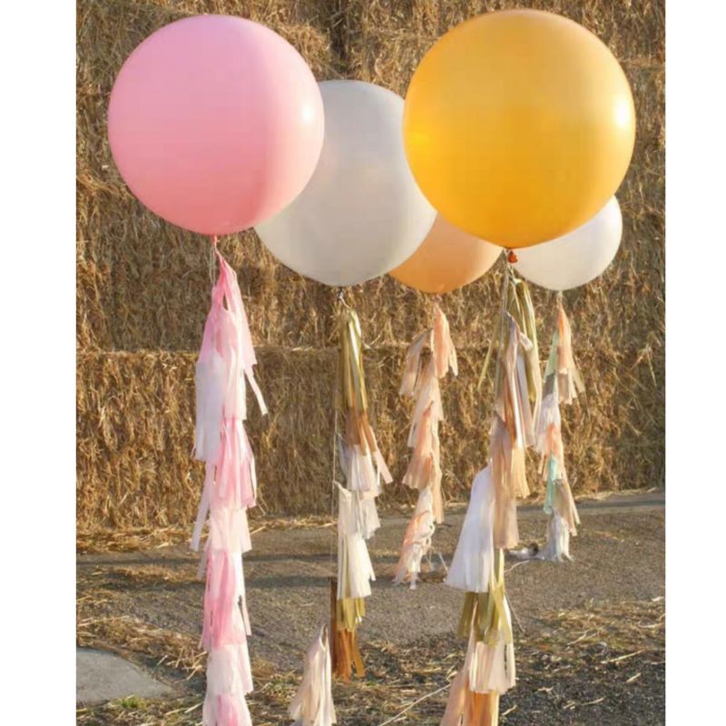 พู่ฟอยล์  พู่กระดาษ ใช้ห้อยประดับตกแต่งลูกโป่ง งานปาร์ตี้ (ND) - รูปที่ 3