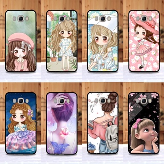 เคส Samsung J7 (2016) ลายการ์ตูนผู้หญิง ขอบนิ่มหลังแข็ง เคสมือถือ เคสโทรศัพท์ Case เคส TPU ขอบนิ่มหลังแข็ง