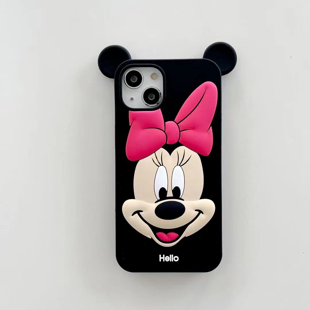 เคสโทรศัพท์มือถือ ซิลิโคน ลายการ์ตูนมินนี่ มิกกี้เมาส์น่ารัก สําหรับ iPhone 13 11 12 Pro 7 XR X XS X Max 8 6 6S Plus SE 2022