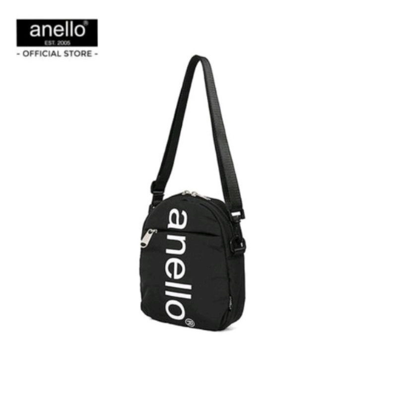 กระเป๋า Anello สะพายข้าง Shoulder Bag Big Logo Size Mini สีดำ