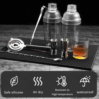 จัดส่งทันที✔COD✔แผ่นรองบาร์ ที่รองแก้วกันลื่นและกันน้ำ รุ่นหนาพิเศษ bar mat อุปกรณ์เชคเกอร์