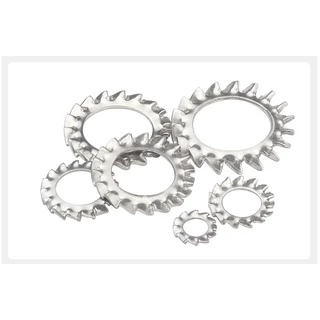 แหวนจักร นอก ถี่นอก กันคลาย สแตนเลส 304 ถี่นอก M3 M4 M5 M6 M8 / External Toothed Lock Washer SUS304