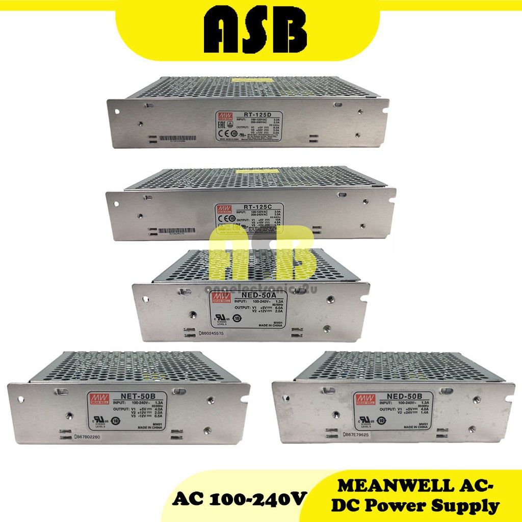 MEANWELL Switching Power Supply DC ( 5V / 12V / 15V / -15V / 24V ) ( 0.5A / 1A / 1.4A / 2A / 4A / 6A