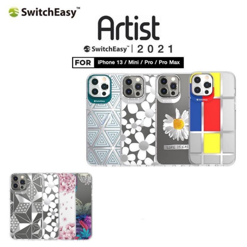 [iPhone12/13] SwitchEasy Artist Double In-Mold Decoration Case เคสกันกระแทก พิมพ์ลาย 3D iPhone 13/13