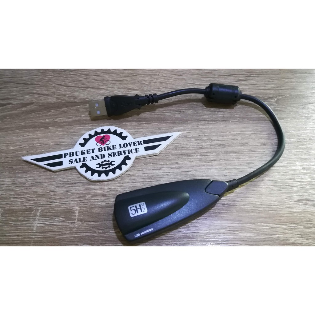usb sound card สำหรับเครื่องที่ sound card on board เสียไม่สามารถฟังเพลงได้ ต่อไมค์ ต่อลำโพงได้ Soun