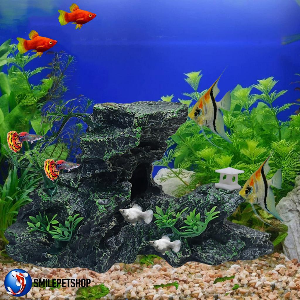 ภูเขาหินเรซินตกแต่งตู้ปลา(ภูเขาหิน วัสดุเรซิน สำหรับตกแต่งตู้ปลา ลวดลาย และสีสันสวยงาม เป็นธรรมชาติ ปลอดภัยต่อปลา) - รูปที่ 6