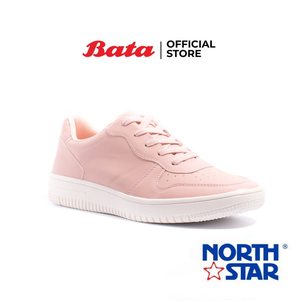 Bata บาจา ยี่ห้อ North Star รองเท้าผ้าใบสนีคเกอร์แฟชั่น แบบผูกเชือก รองรับน้ำหนักเท้า สำหรับผู้หญิง รุ่น Yaneli สีชมพู 5315106