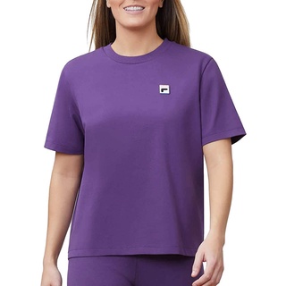 Filaเสื้อยืดถักฤดูร้อน Fila Womens Short Sleeve Crew Neck Jersey Tee Fila Popular T-shirts