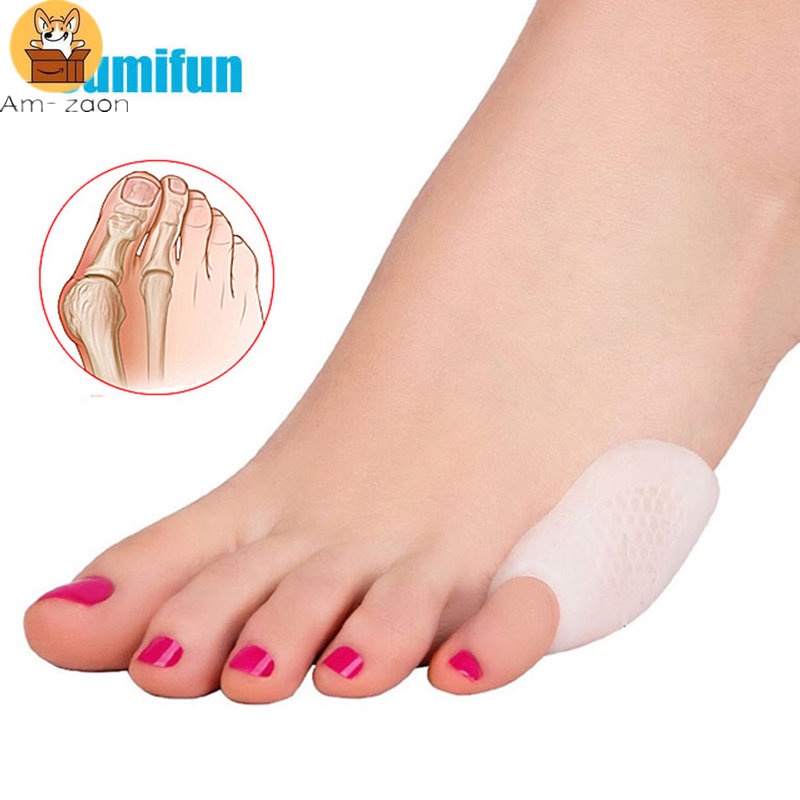 ซิลิโคนแก้ไขนิ้วเท้า 2 ชิ้น, ตัวป้องกันนิ้วหัวแม่มือ, ตัวแยกนิ้วเท้า แก้ไขนิ้วหัวแม่มือ แก้ไข Valgus บรรเทาอาการปวด
