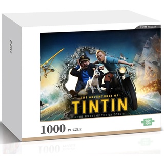 จิ๊กซอว์ไม้ปริศนา The Adventures of Tintin ของเล่นสําหรับครอบครัว 1000 ชิ้น