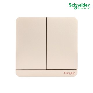 Schneider Electric สวิตช์ไฟทางเดียว 2 ช่อง, One Way Switch 16AX, 250V, 8.6x8.6x1 cm. รุ่น AvatarOn E - E8332L1_WG_G5