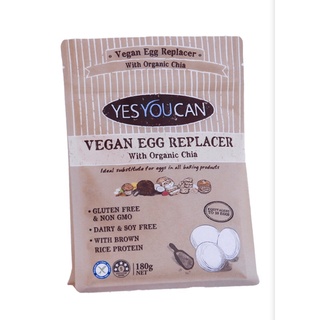 Vegan Egg Replacer Gluten Free 180g. YesYouCan ธัญพืชทดแทนไข่ ปราศจากกลูเต็น