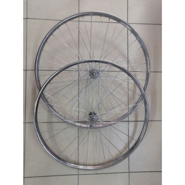 วงล้อ สำเร็จ พร้อมซี่ 26x1 3/8 (ใช้กับยาง26x1.95ไม่ได้) ล้อจักรยานโบราณ #ล้อจักรยานแม่บ้านญี่ปุ่น