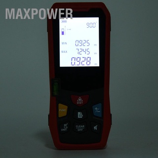 Maxpower เครื่องวัดระยะทางเลเซอร์ดิจิทัล แบบมือถือ ความแม่นยําสูง