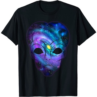 เสื้อยืด Stars Outer Space Universe Sci Fi Galaxy Alien Head Alien T-Shirt