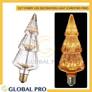 E27 LED Edison Retro Starry หลอดไฟแก้วใส LED เส้นใยที่เหมาะสมกับสไตล์อุตสาหกรรมโคมไฟติดผนังโคมไฟอารมณ์