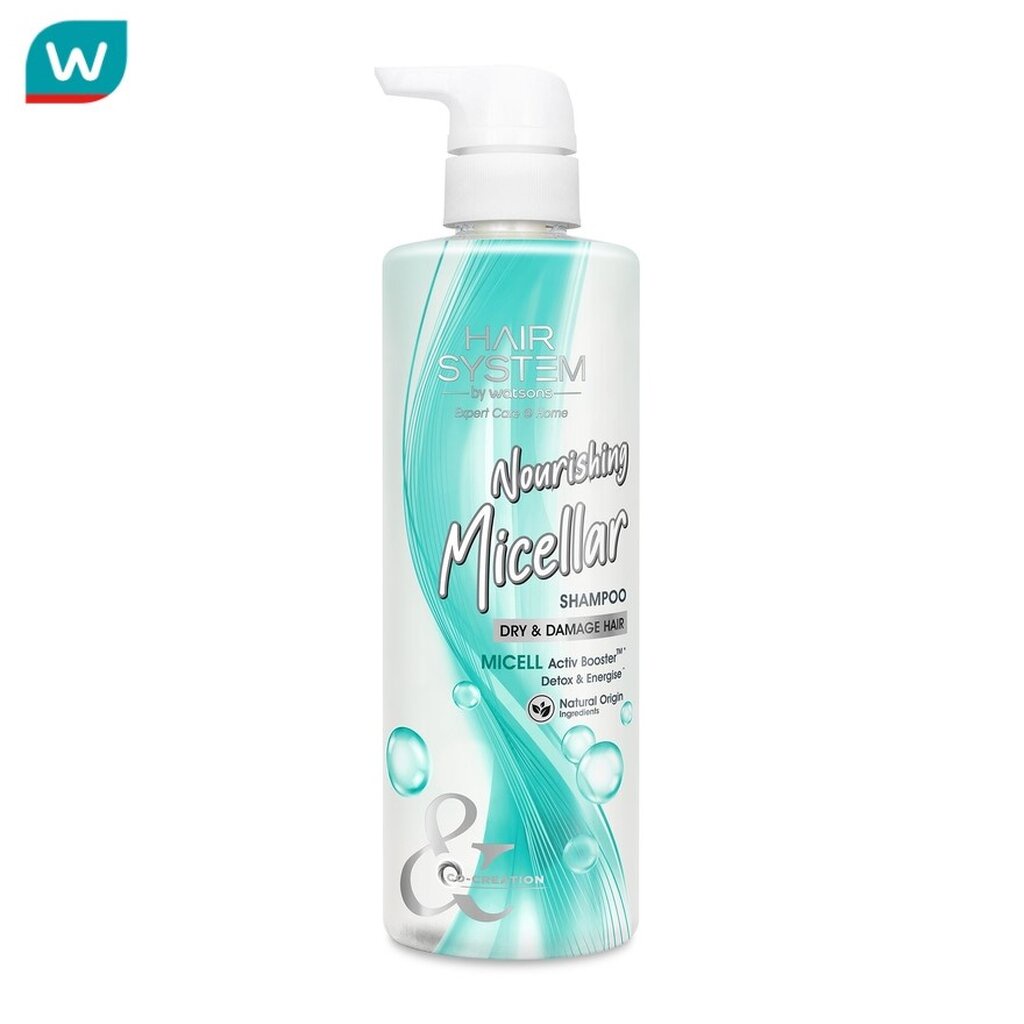 Hair System by Watsons แฮร์ ซิสเตม บาย วัตสัน นูริชชิ่ง ไมเซล่า แชมพู 500มล.