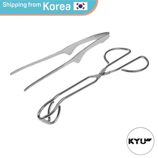 [COMET Korea] Kitchen Triangular Stainless Steel Food Tongs/ Clamps Set | Utensils | Gripper Clip Microwave Hot Plates Bowl Carrier Holder Lifter