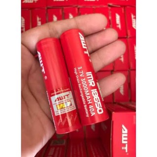 ถ่าน 18650 AWT 3000 mAh 3.7V 40A สีแดง 1ก้อน65฿