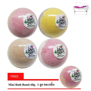 4 กลิ่นX150g Bath Bombs Bubble บาธบอม สบู่สปาสำหรับแช่ในอ่าง Love Spell,Black R&amp;V,Honey B,Rose ฟรี Mini  BB 60g. 1 ลูก