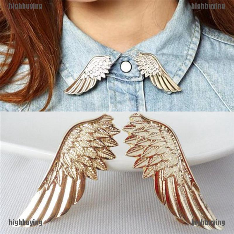 Punk Wings Style Collar Pins เข็มกลัด Pin เข็มกลัดes