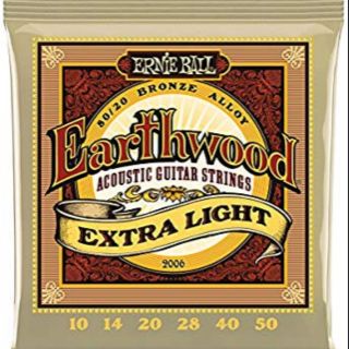 สายกีต้าร์ โปร่ง ErnieBall Earthwood Extra Light/ Light / Medium light 80/20 Bronze Acoustic 10-50 11-52 12-54 แท้