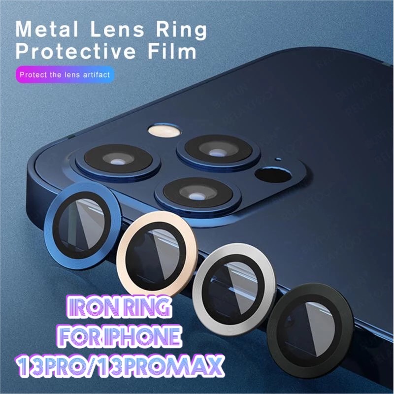 iPhone13Pro /13ProMax ไอโฟน ฟิล์มกันรอย ฟิล์มกระจกเลนส์กล้อง ฟิล์มกระจกอัลลอยวงแหวน Single Camera Le