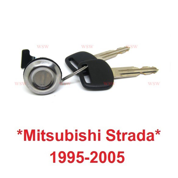 1ชุดตามรูป กุญแจฝาถังน้ำมัน MITSUBISHI L200 STRADA 1995 - 2005 มิตซูบิชิ สตราด้า กลอนฝาถังน้ำมัน อะไหล่ กุญแจ ฝาถัง 1998