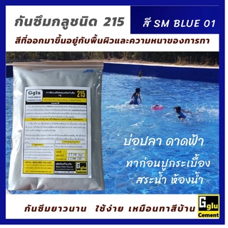 กลู (gglu) กาวซีเมนต์กันซึม ชนิดทา 215 สีฟ้า SM BLUE 01 ขนาด 1กกทาป้องกันและแก้ไขการรั่วซึม ดาดฟ้า ห้องน้ำสระน้ำ บ่อปลา