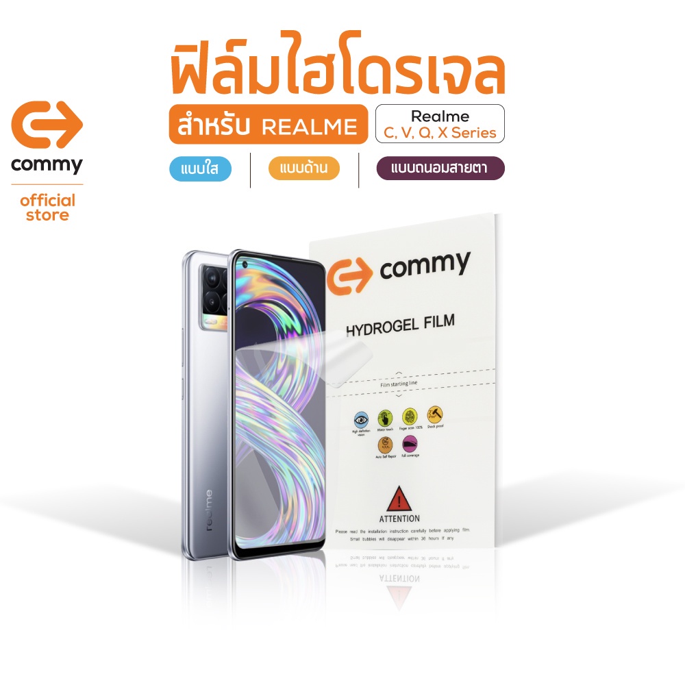 COMMY ฟิล์มไฮโดรเจล สำหรับ REALME