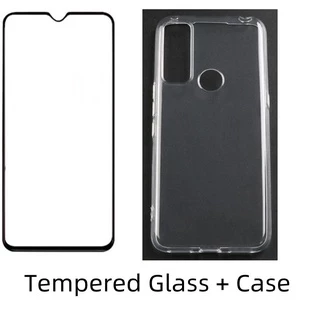 Tcl 20 R 5G T767H เคส TPU ซิลิโคน นิ่ม สีดํา ด้าน เคสโทรศัพท์ พร้อมฟิล์มกระจกนิรภัย