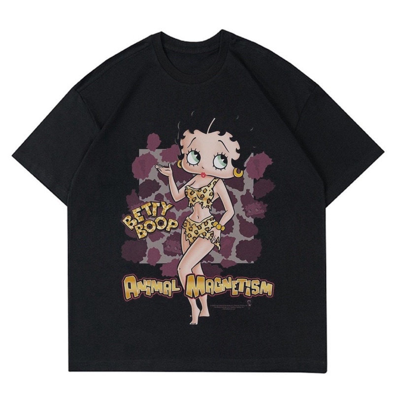 เสื้อยืดสีขาวเสื้อยืด พิมพ์ลาย VINTAGE BETTY BOOP | Aesthetic BETTY BOOP เสื้อผ้าสีดํา | Rap TEE OVE