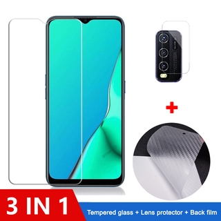 3-in-1 ฟิล์มกระจก Vivo Y12s กระจกนิรภัย Vivo Y12 Y20s Y20i Y50 Y30 V20 SE Pro ป้องกันหน้าจอ ฟิล์มกระจกกันเลนส์กล้อง &amp; ฟิล์มหลัง